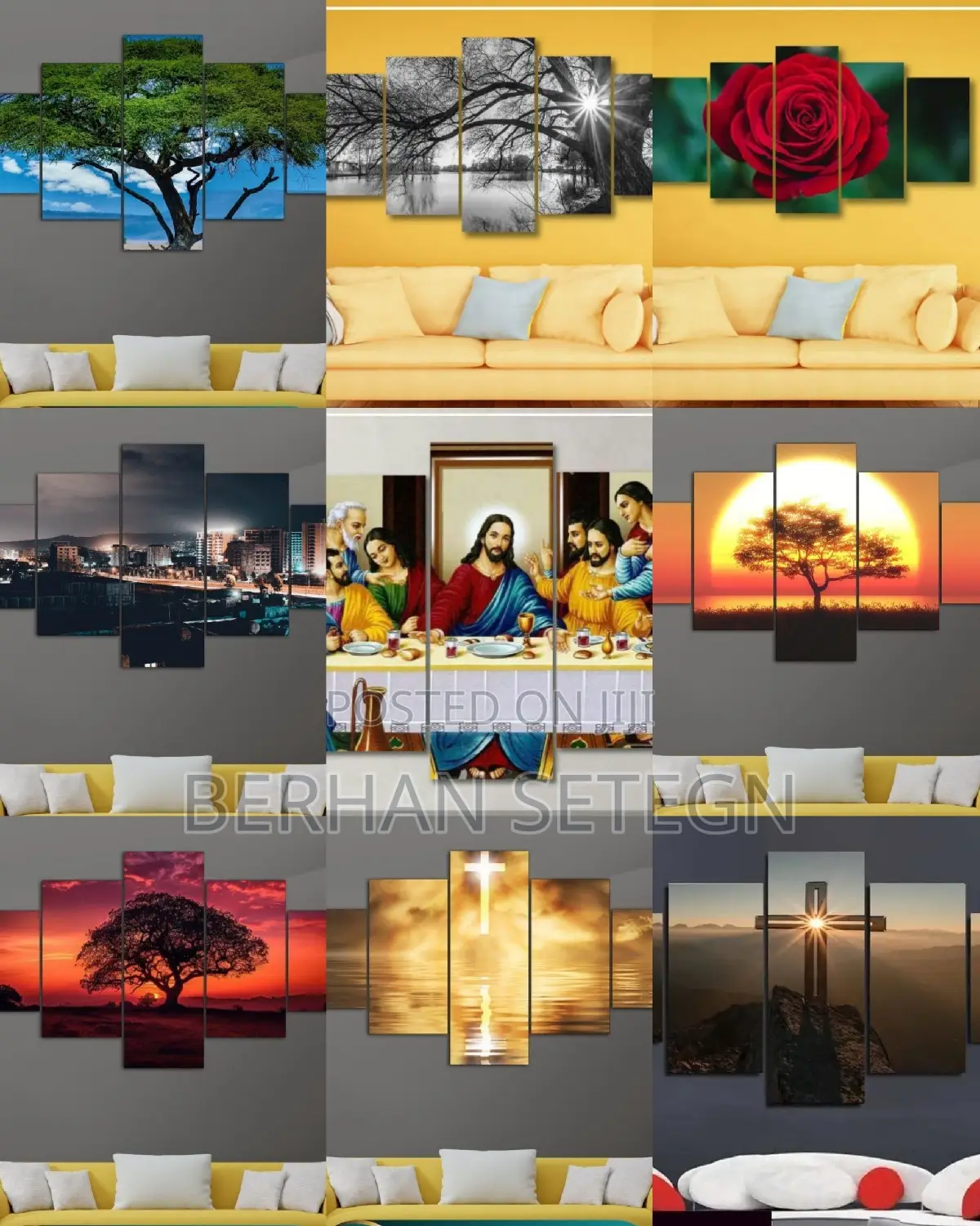 Wall Arts የሚገጣጠሙ የግድግዳ ላይ ምስሎች