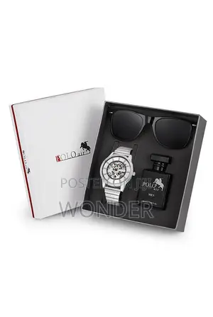 POLO AIR Men's Gift Set Watch Glasses Perfume in Gift Box
