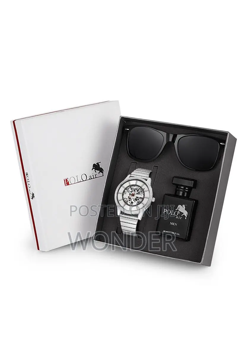 POLO AIR Men's Gift Set Watch Glasses Perfume in Gift Box