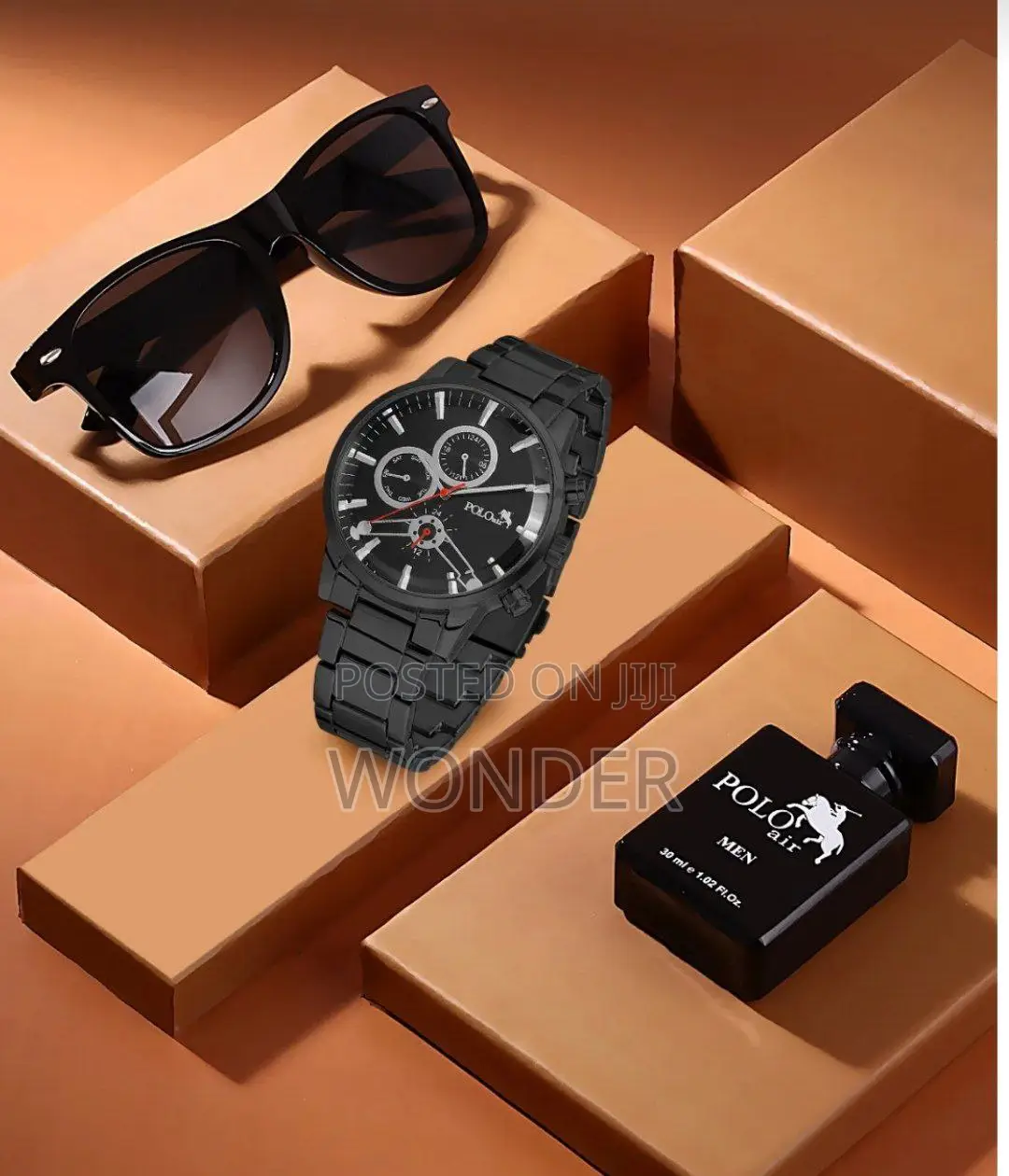 POLO AIR Men's Gift Set Watch Glasses Perfume in Gift Box