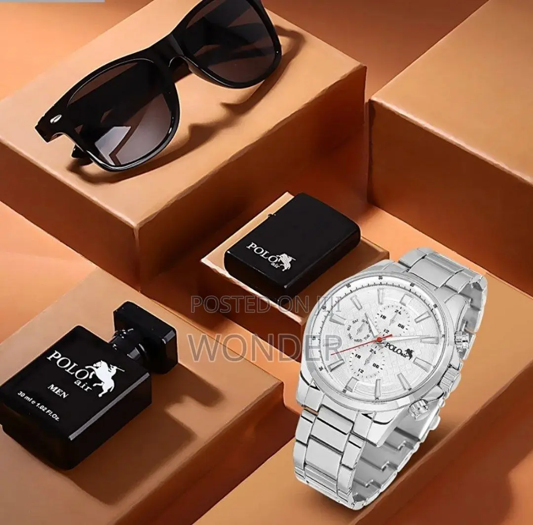 POLO AIR Men's Gift Set Watch Glasses Perfume in Gift Box