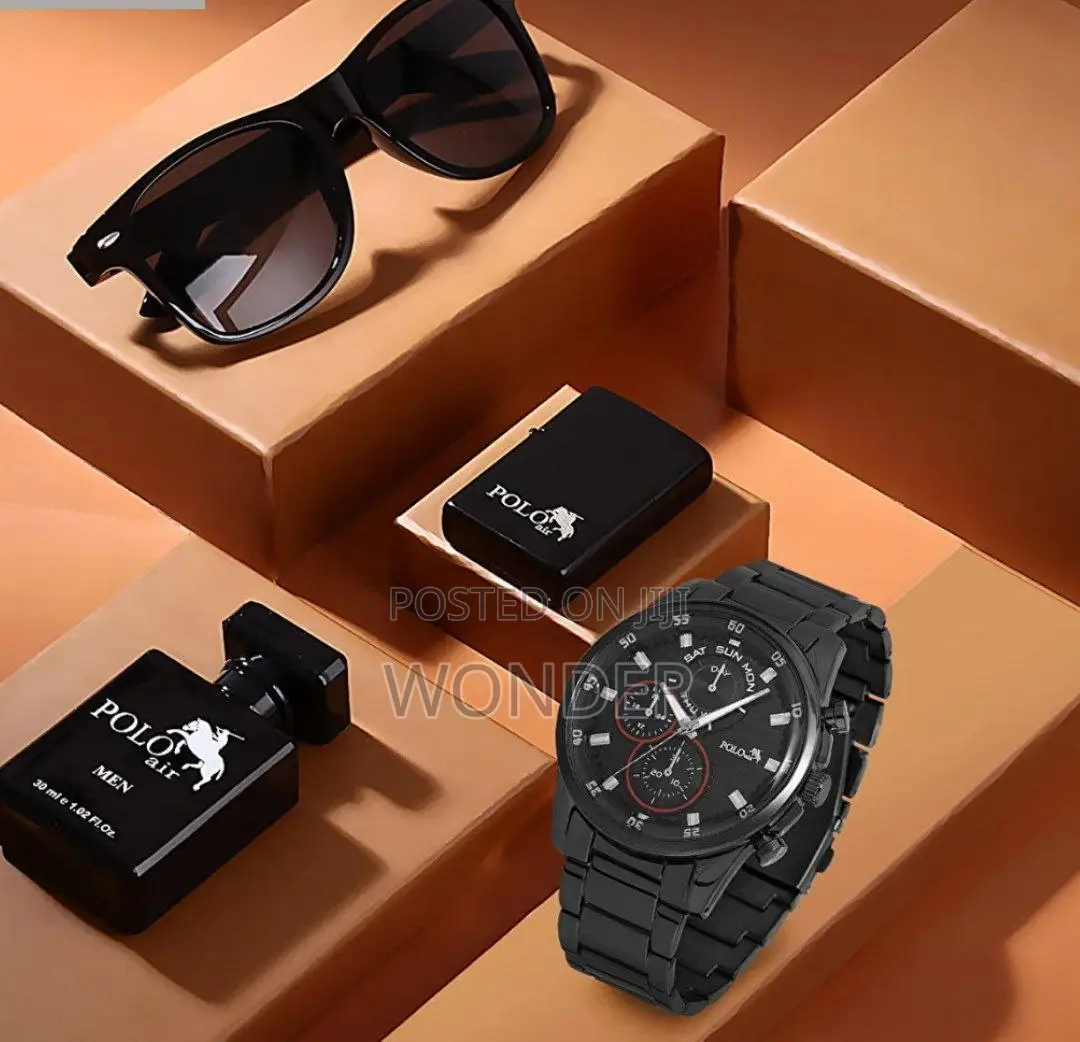 POLO AIR Men's Gift Set Watch Glasses Perfume in Gift Box