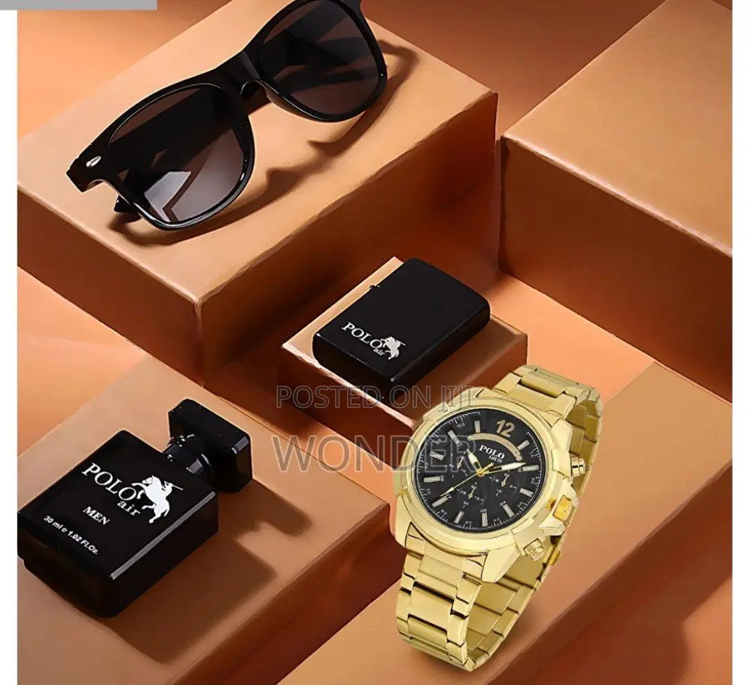 POLO AIR Men's Gift Set Watch Glasses Perfume in Gift Box