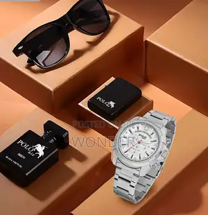 POLO AIR Men's Gift Set Watch Glasses Perfume in Gift Box