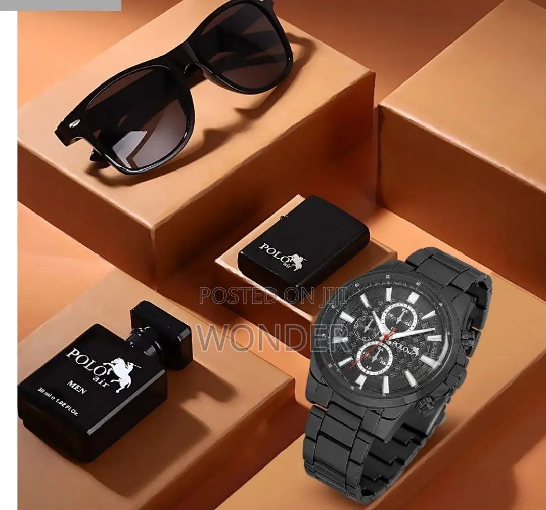 POLO AIR Men's Gift Set Watch Glasses Perfume in Gift Box