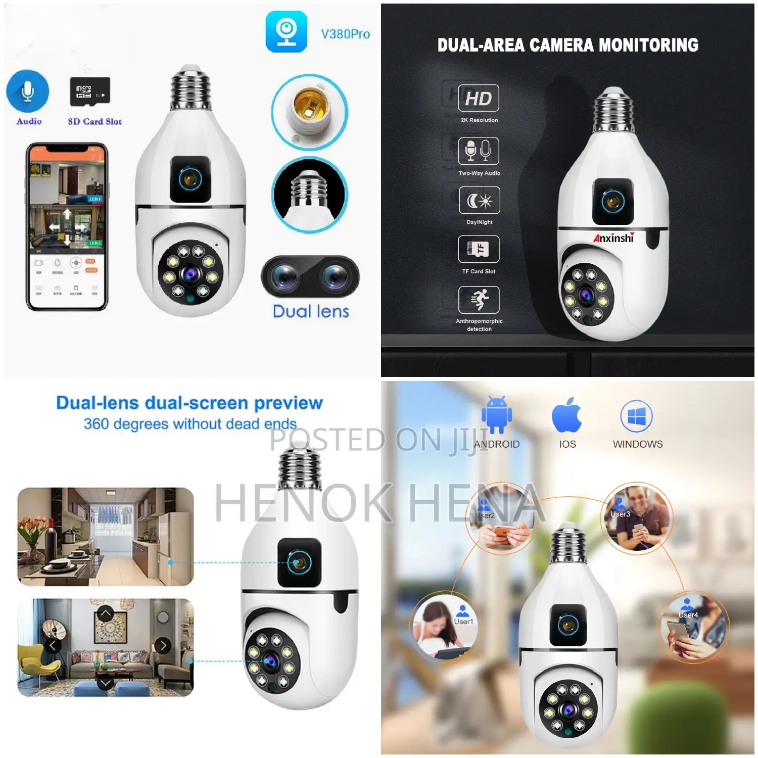 Dual Lens Bulb Camera