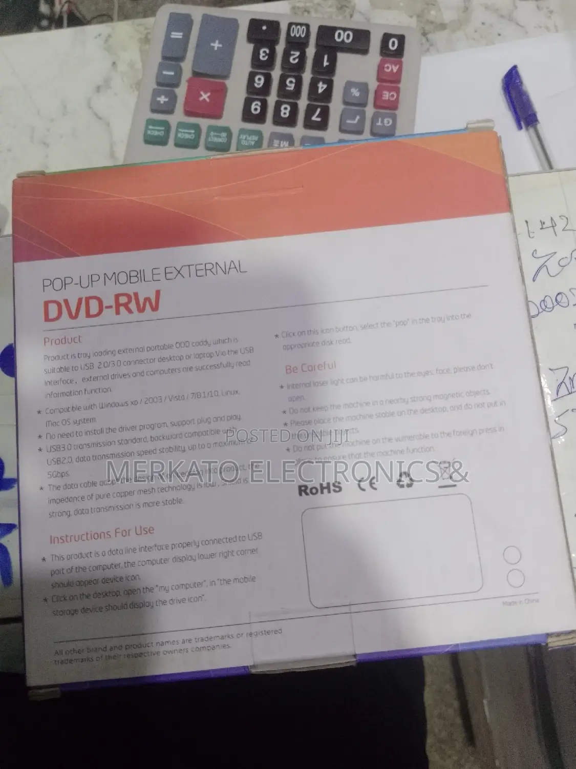 Pop-Up Mobile External DVD -Rw