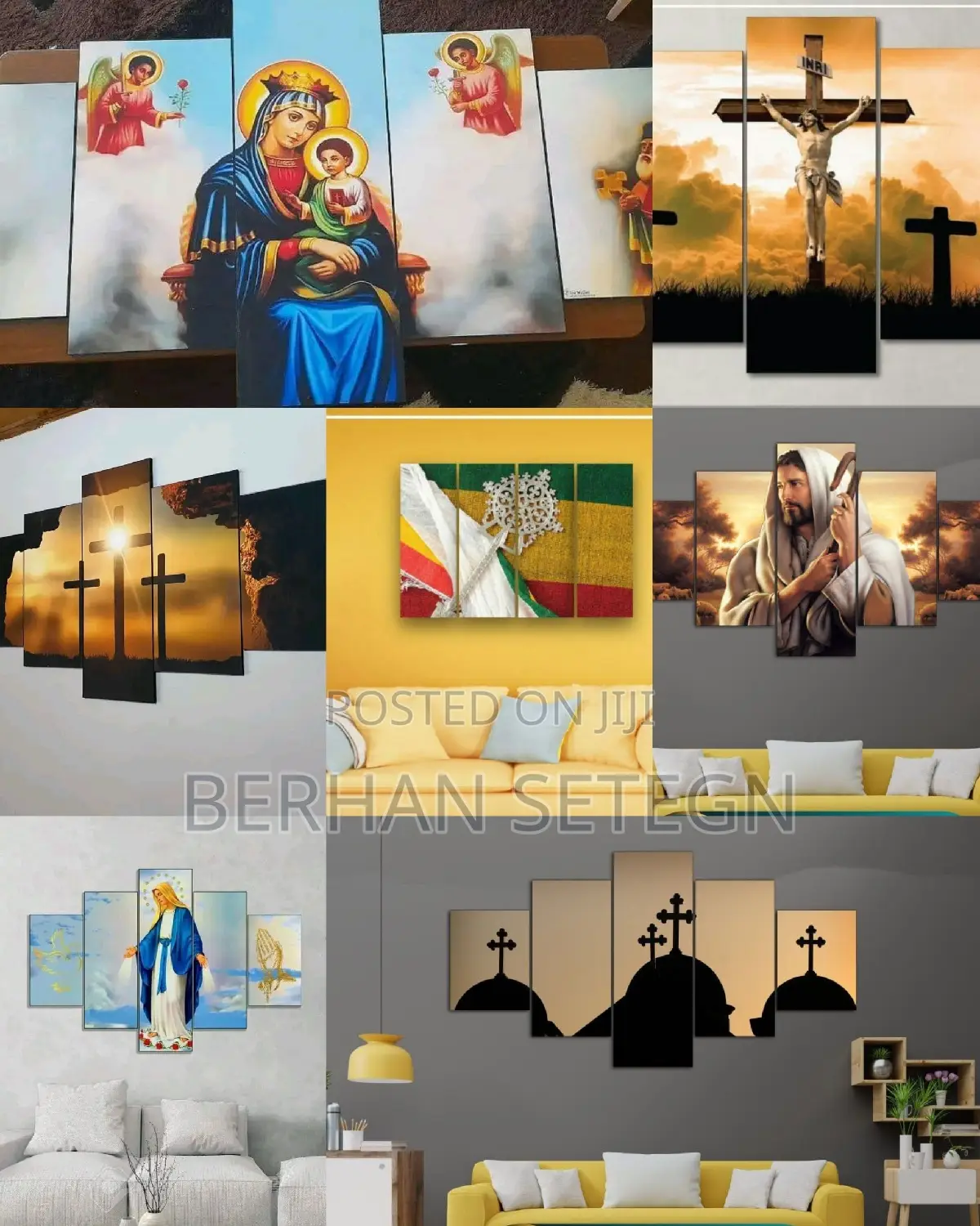 Wall Arts and Canvas ተገጣጣሚ የግድግዳ ምስሎች