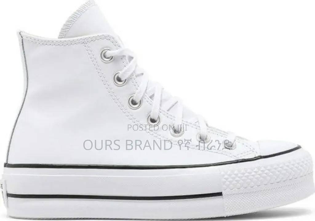 Converse White Chuck Taylor All Star Platform Hi-Top High