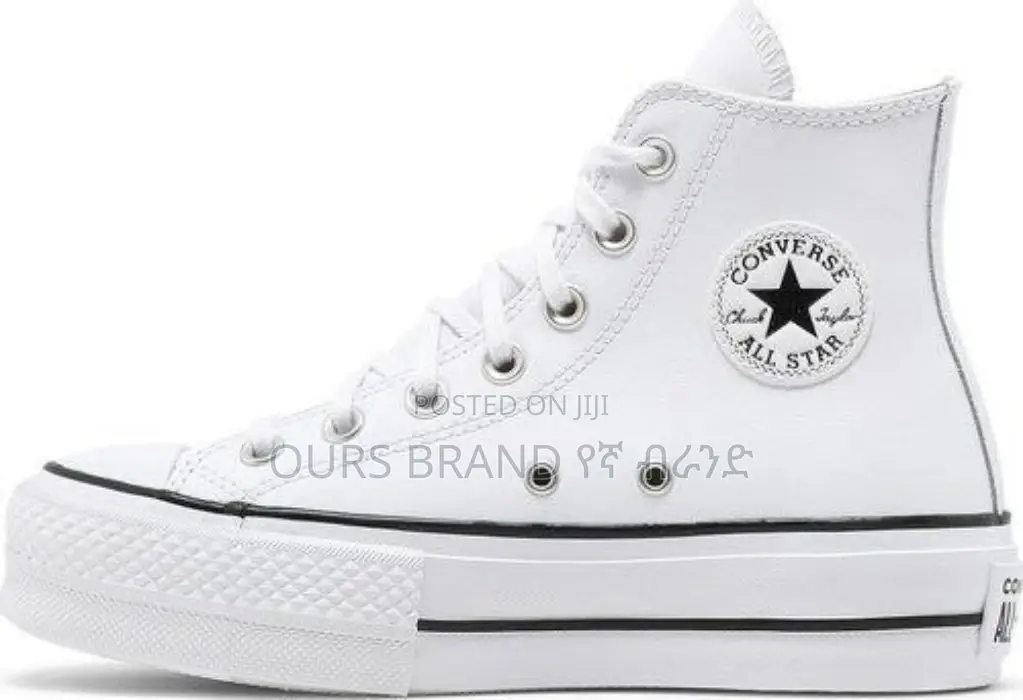 Converse White Chuck Taylor All Star Platform Hi-Top High