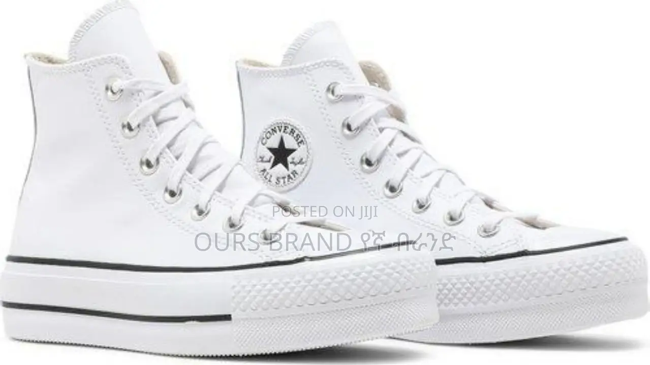 Converse White Chuck Taylor All Star Platform Hi-Top High