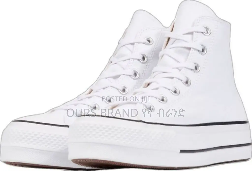Converse White Chuck Taylor All Star Platform Hi-Top High