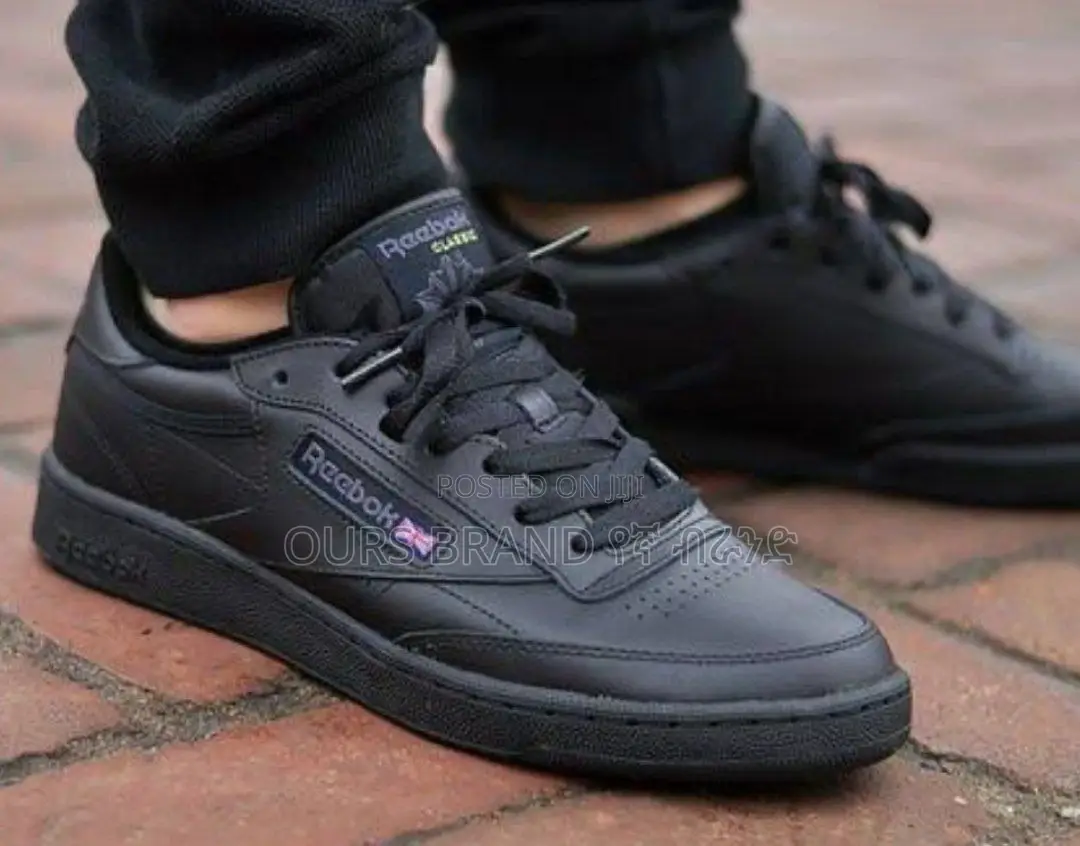 Reebok Club C 85 Trainers Black/Navy Shoes