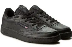 Reebok Club C 85 Trainers Black/Navy Shoes