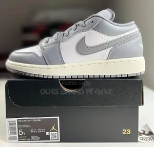 Origional Nike Air Jordan 1 Low Vintage Grey GS Shoes