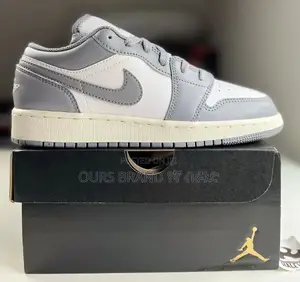 Origional Nike Air Jordan 1 Low Vintage Grey GS Shoes