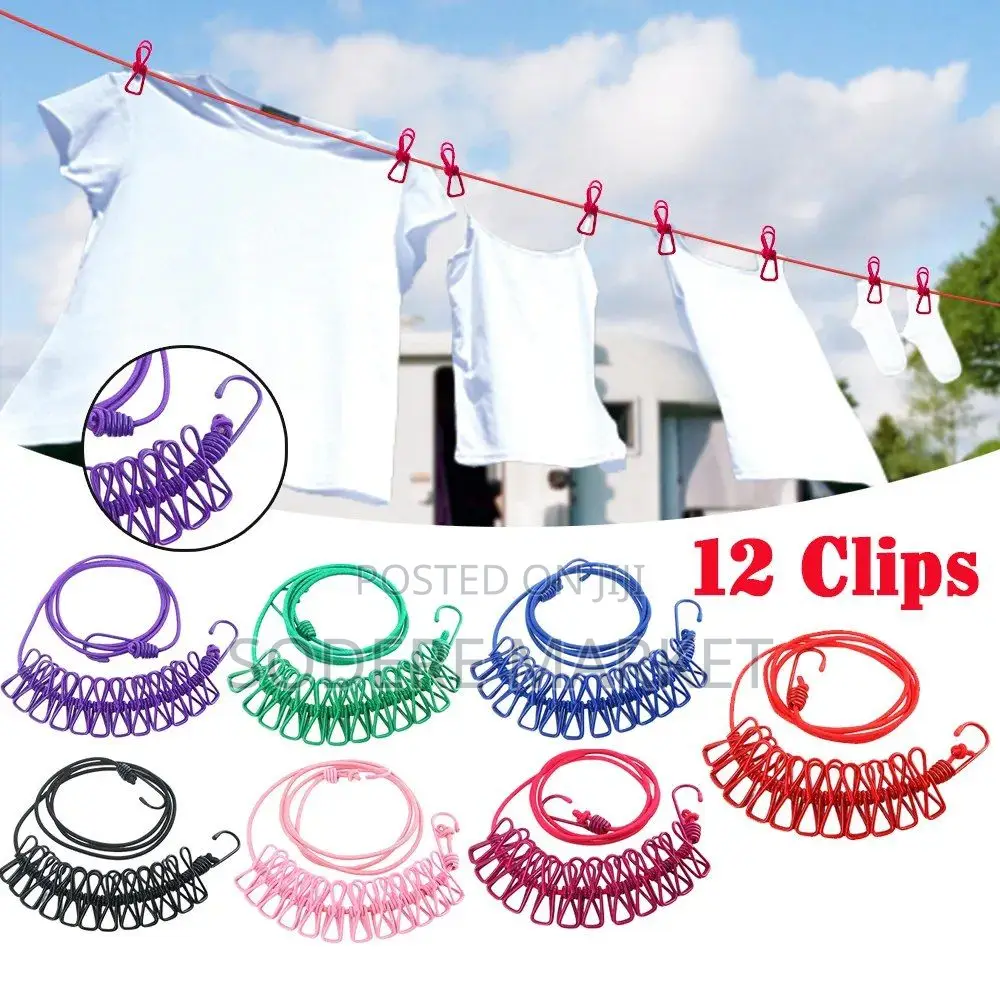Flexible Cloth Hanging Dryer With Clips