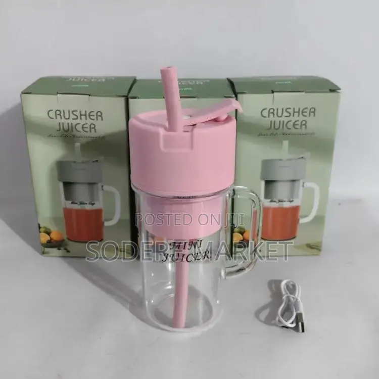 Mini Rechargeable Juicer Cup With Straw