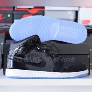 Photo - Air Jordan 1 Mid Space Jam Black Concord White Shoes