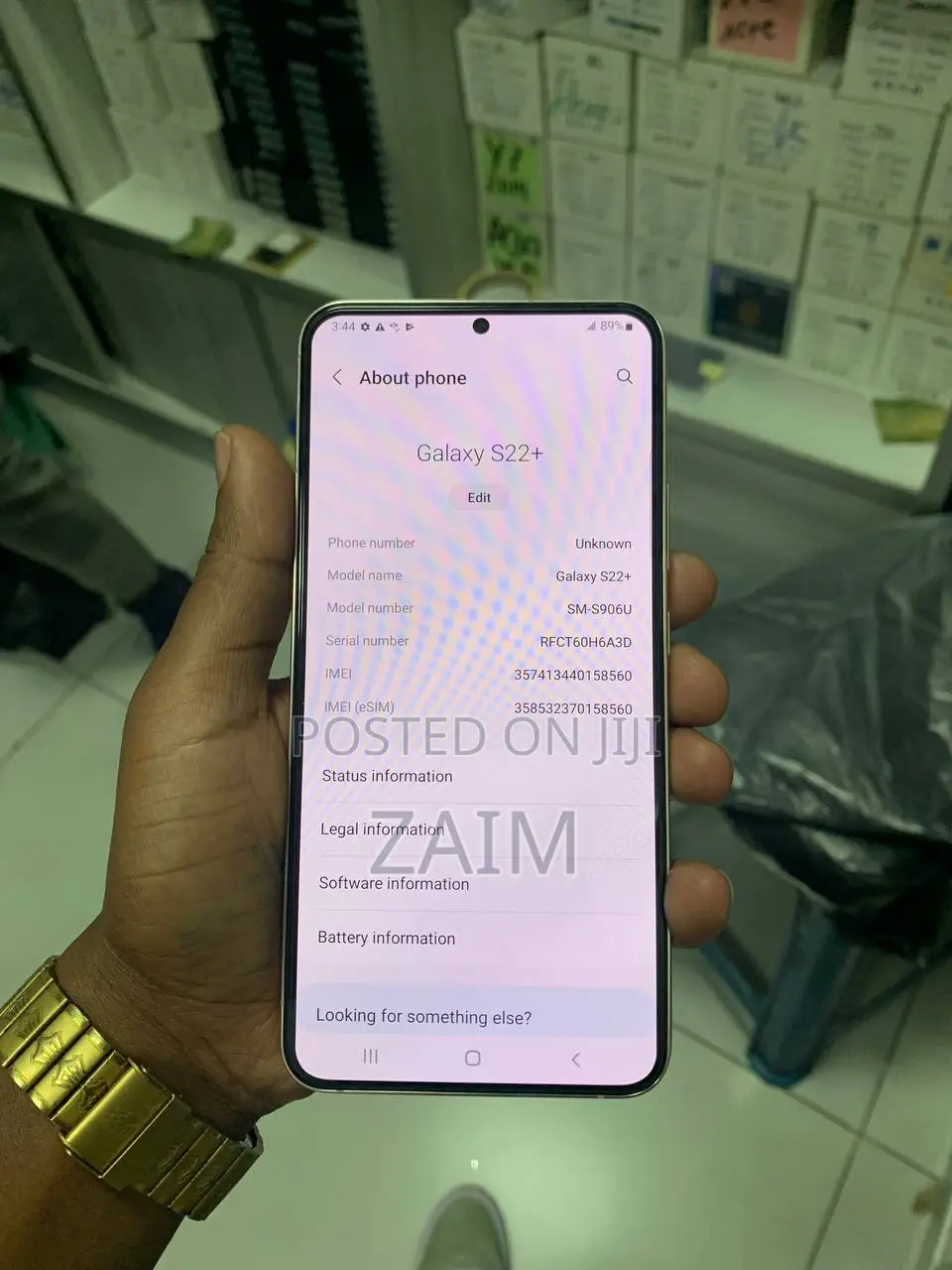 New Samsung Galaxy S22+ 5G 128 GB Rose Gold