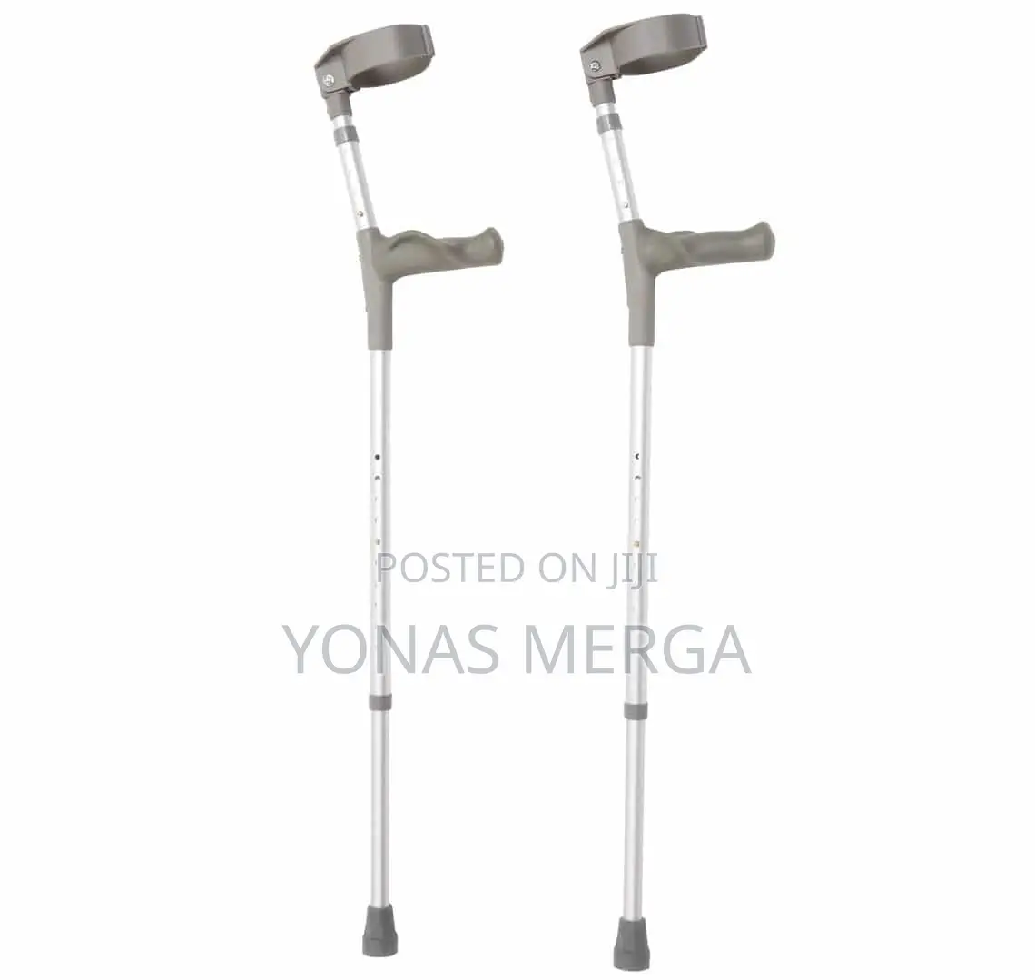 Medline Aluminum Forearm Crutches,Adult,Cuff Size 4"Pack Of2