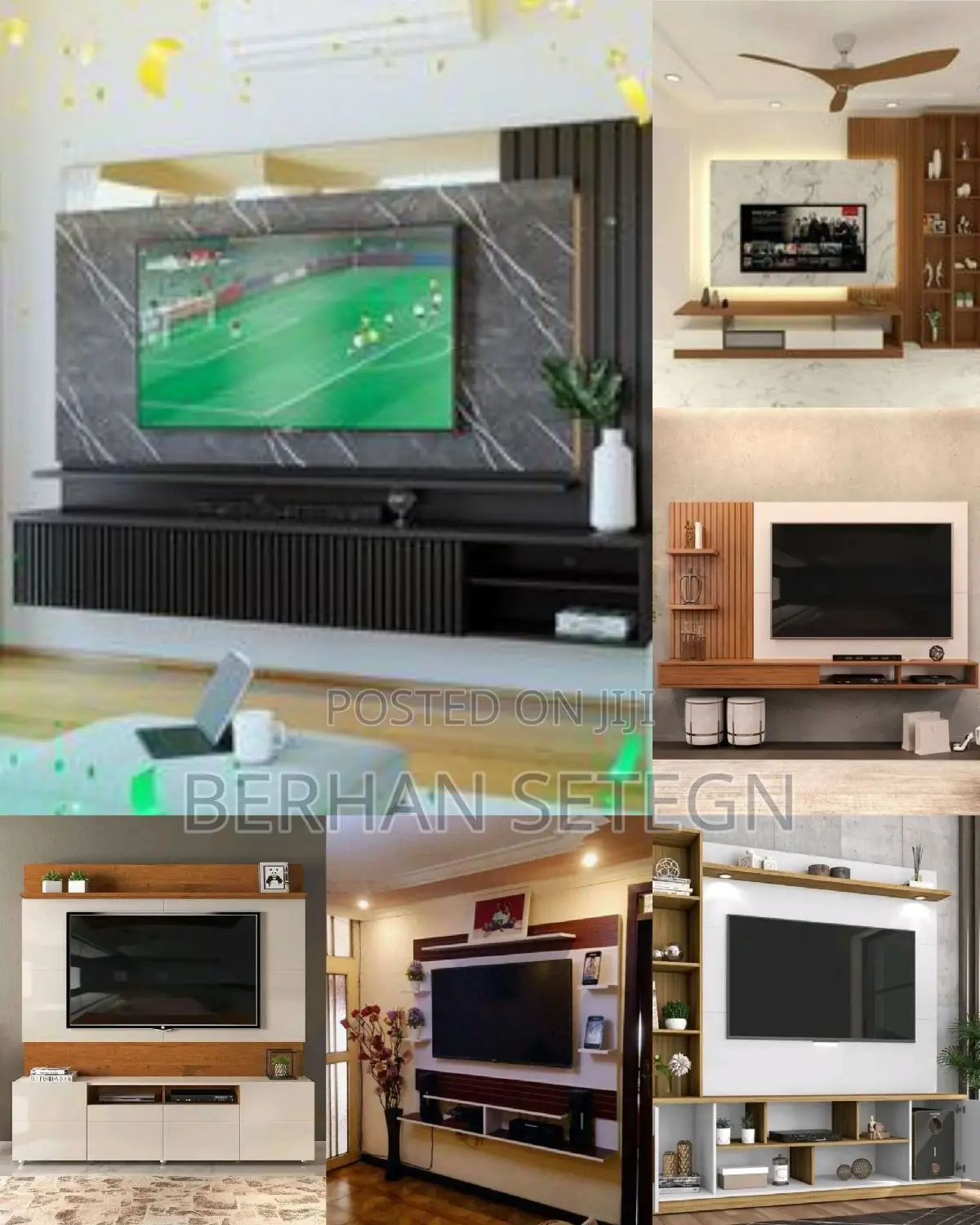 Wall Mounted Tv Stands ግድግዳ ላይ የሚለጠፉ እና በካሬ ሚሰሩ ቲቪ ስታንዶች