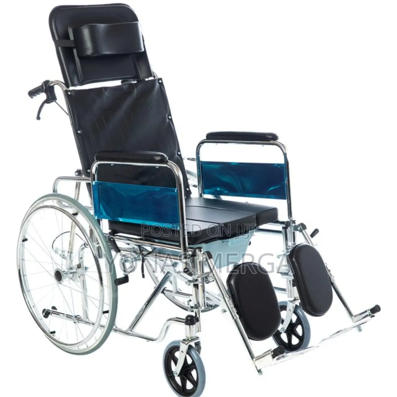 FDA APPROVED]Foldable Manual Wheelchair W/Flip Back Armrest