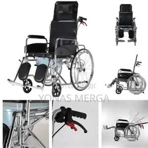 Toilet Reclining Wheelchair for Adults]-- GLDDFDG High-Back