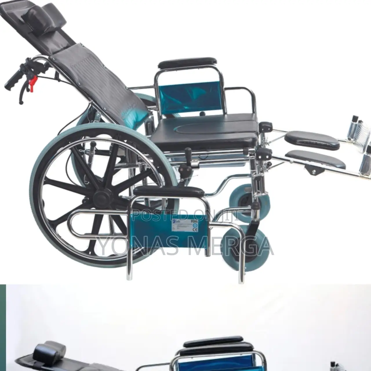 Multi-Functional Fully Lying Flat Wheelchair Lying Easy