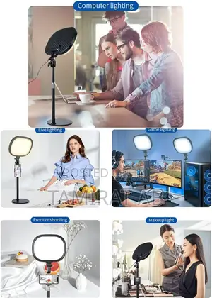 Desktop LED Panel Fill Light, Phone Holder And Extend Stand