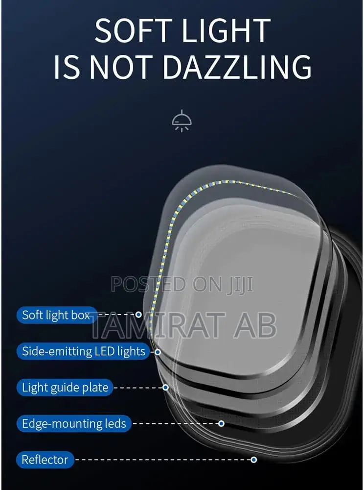 Desktop LED Panel Fill Light, Phone Holder And Extend Stand