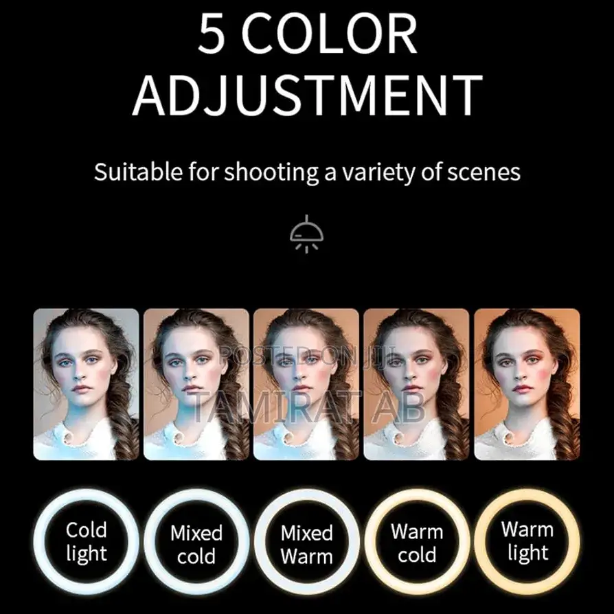 Desktop LED Panel Fill Light, Phone Holder And Extend Stand