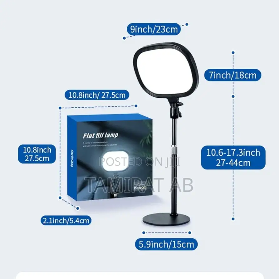 Desktop LED Panel Fill Light, Phone Holder And Extend Stand