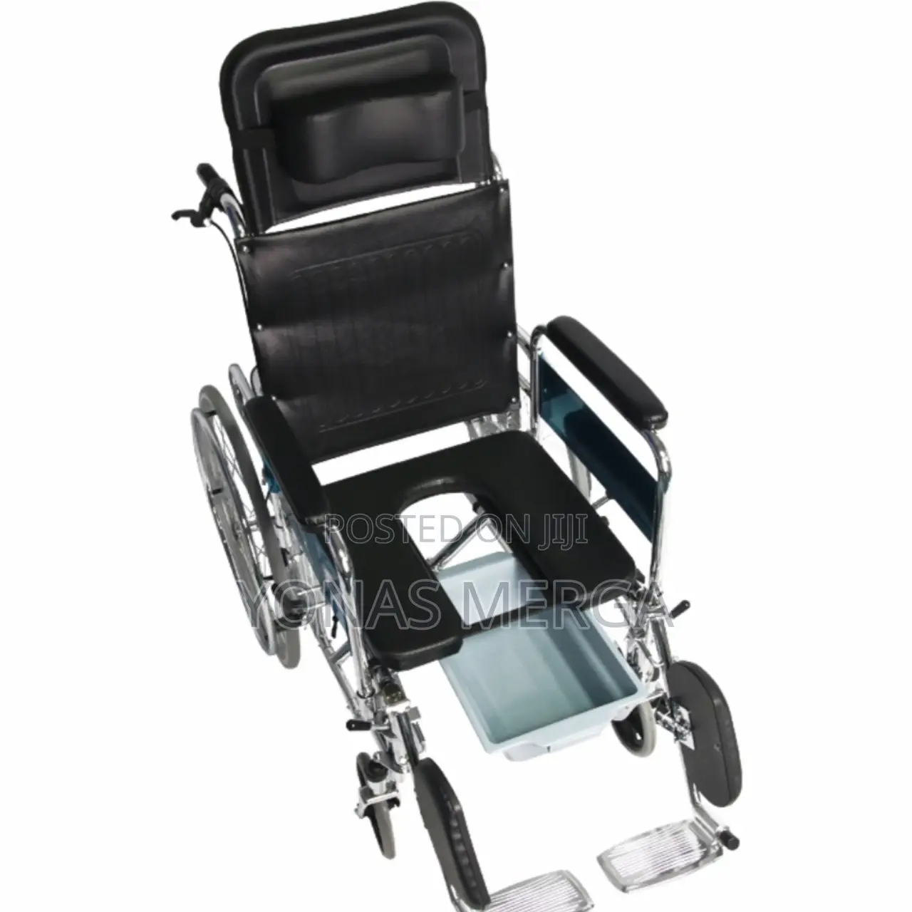 Toilet/Reclining Wheelchair With Commode (Sliding Mechanism)
