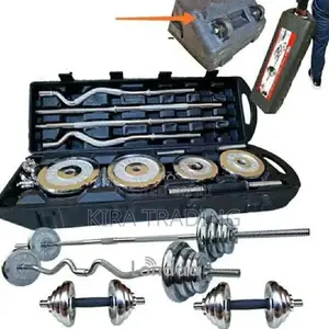 የአውሮፓ ዘመናዊ 55kg ዳምፔል እና ባርቤል ባለ ጎማ