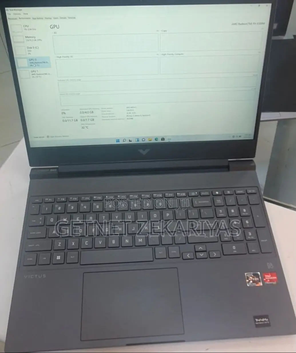 New Laptop HP Victus 15 16GB AMD Ryzen 5 SSD 512GB