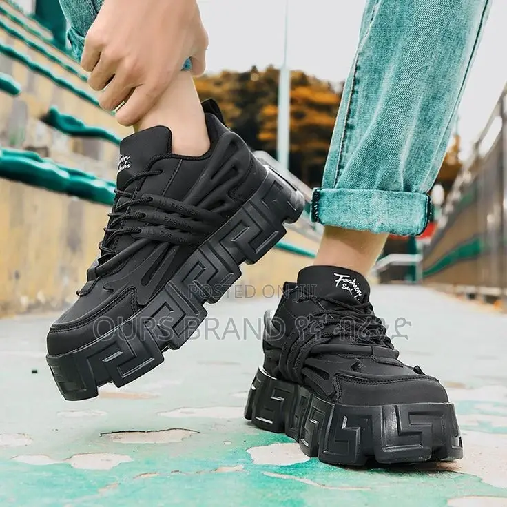 VERSACE Luxury Sneakers Master Quality Black Shoes