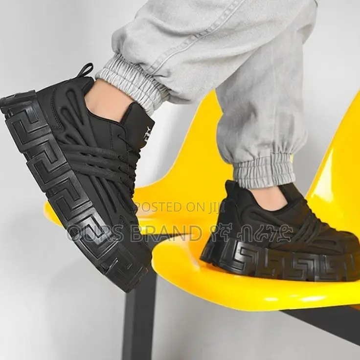 VERSACE Luxury Sneakers Master Quality Black Shoes