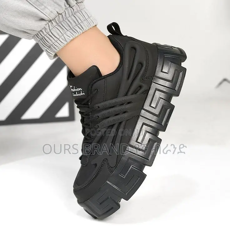 VERSACE Luxury Sneakers Master Quality Black Shoes