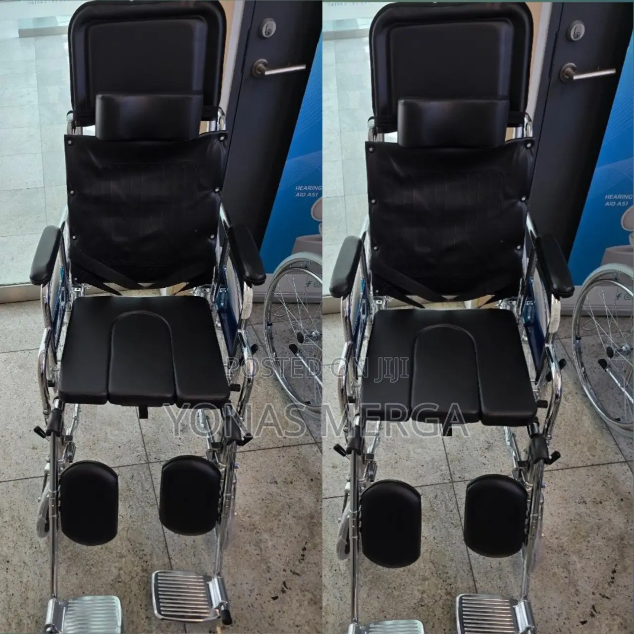 Veayva Commode Wheelchair With Cushioned Seat Removable Pot