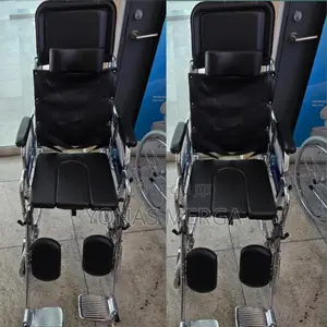 Veayva Commode Wheelchair With Cushioned Seat Removable Pot