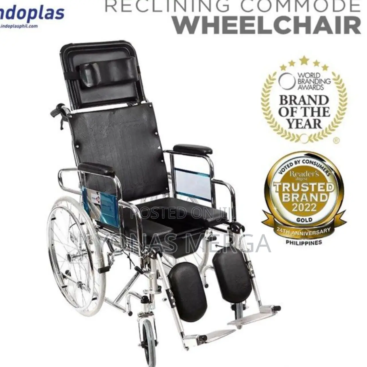 Popo Detachable Steel Reclining Wheelchair for Bt957_bmate