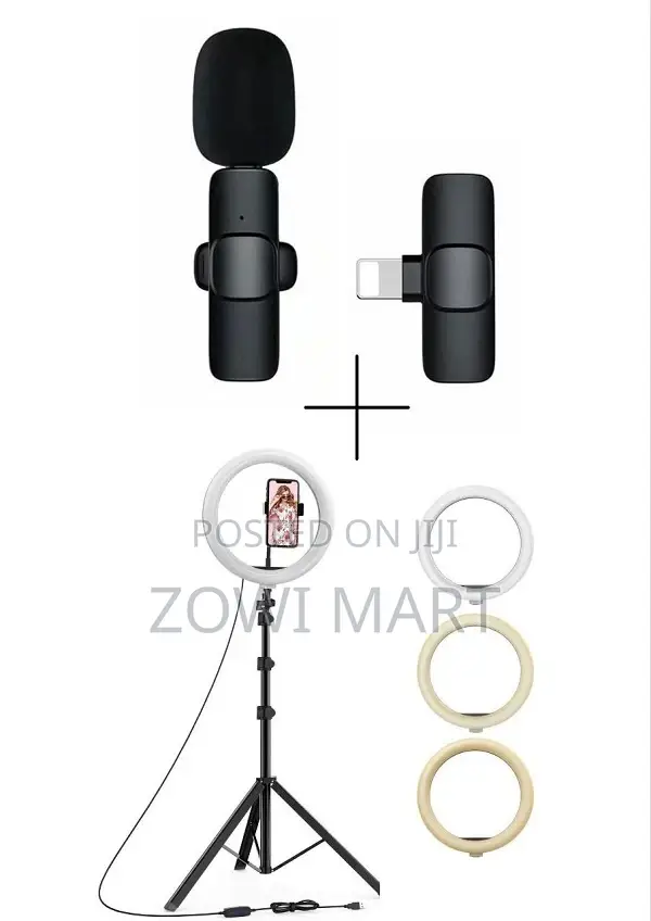 10 Inch Ring Light With Tripod Stand+ Wireless Mic