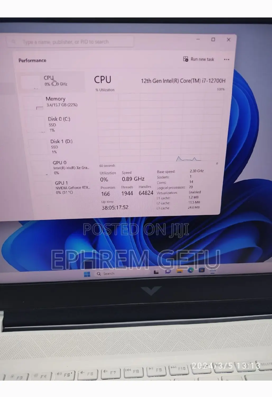 New Laptop HP Victus 15 16GB Intel Core I7 SSD 512GB