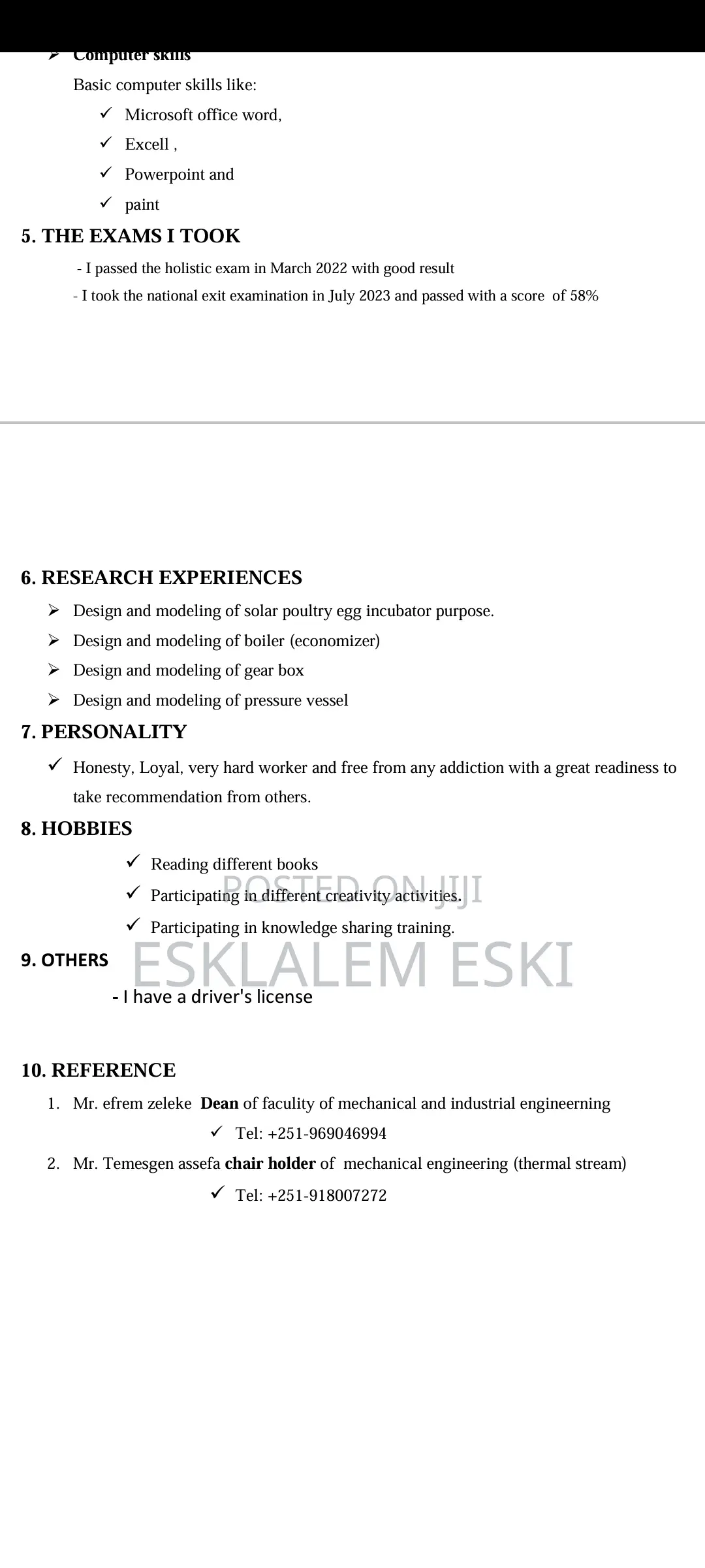 Part-Time Weekend CV