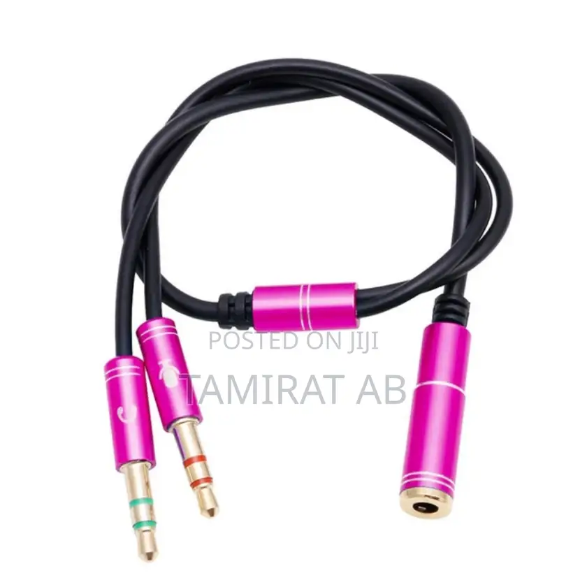 3.5mm Female to Dual 3.5mm TRS Male Audio Headphone Splitter