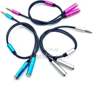 3.5mm Female to Dual 3.5mm TRS Male Audio Headphone Splitter