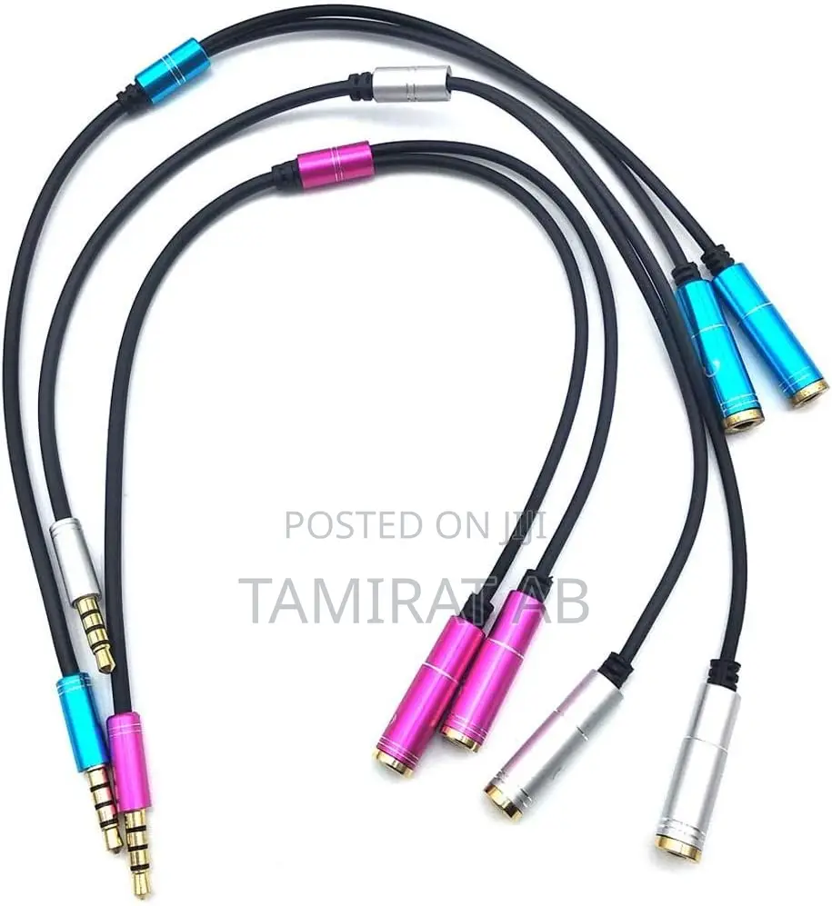 3.5mm Female to Dual 3.5mm TRS Male Audio Headphone Splitter