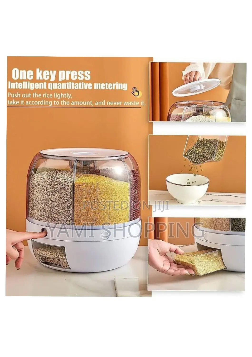 360° የሚሽከረከር የጥራጥሬ ማስቀመጫ