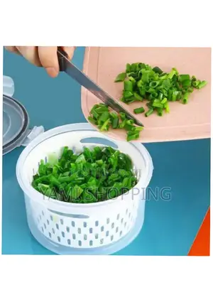 Photo - Four - Piece Set of Airtight Round Draining Crisper